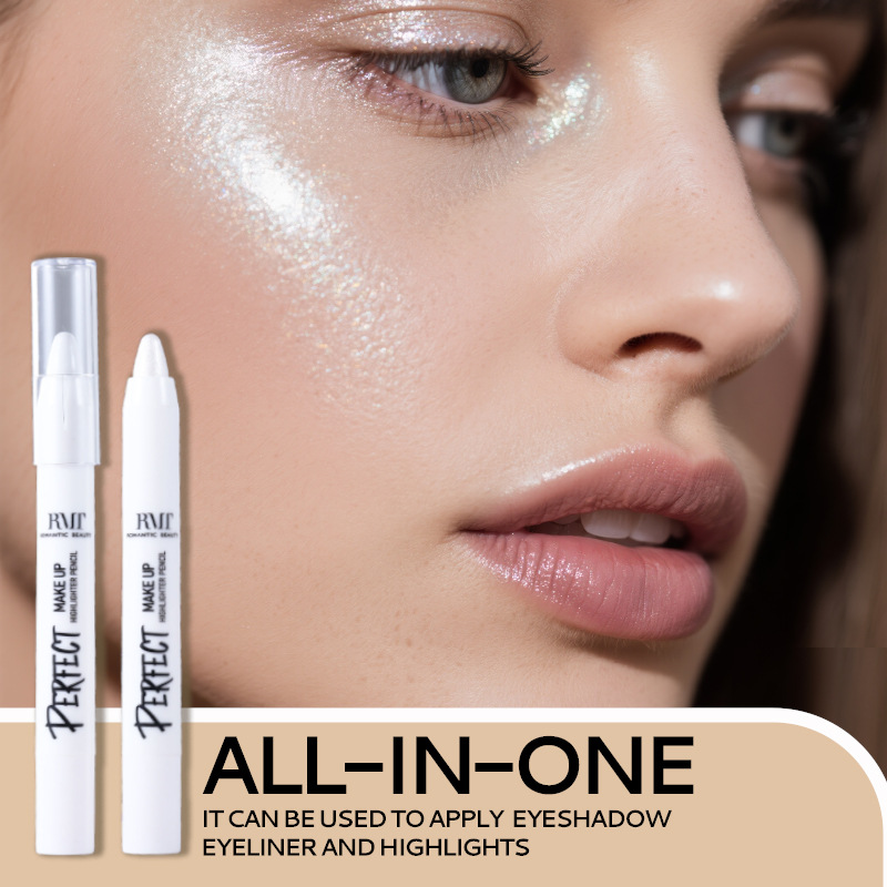 Beauty Makeup Store - อายแชโดว์ไฮไลท์เตอร์แบบแท่งเพิร์ลไวท์ชิมเมอร์ดีไซน์ปลายละเอียดเนื้อครีมติดทนนานสำหรับแต่งตาคอนทัวร์ใบหน้าง่ายต่อการเบลนด์