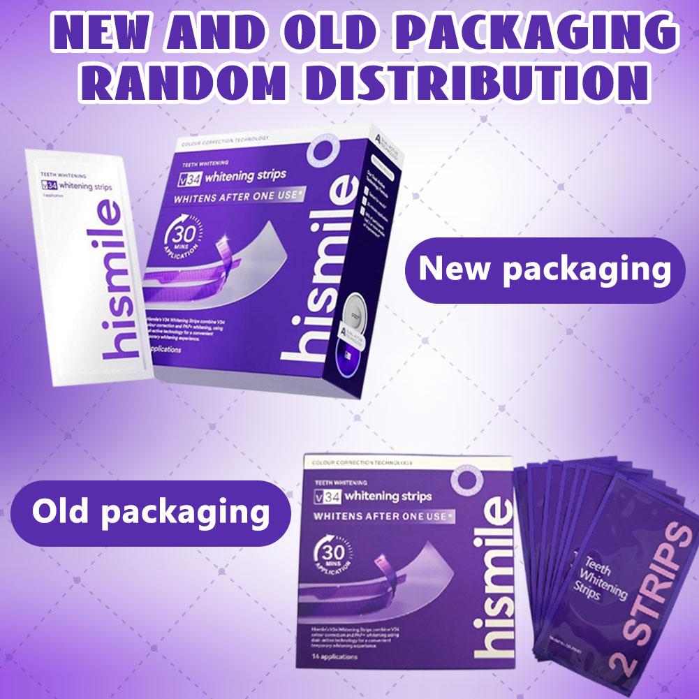 Teeth Whitening Strips - แถบฟอกสีฟันสีม่วง ขจัดคราบจุลินทรีย์ ทำให้ฟันขาวขึ้นอย่างอ่อนโยน ทำความสะอาดทุกวัน แผ่นฟอกสีฟัน ดูแลช่องปาก