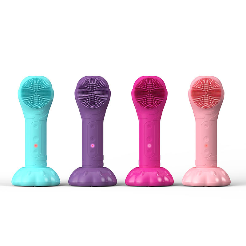 Electric Face Cleanser Brush - แปรงล้างหน้าไฟฟ้าพร้อมฐาน, 1 กล่อง, นวดสั่นสะเทือนด้วยอุณหภูมิคงที่, เครื่องทำความสะอาดอเนกประสงค์, พกพาสะดวกสำหรับใช้ในบ้าน