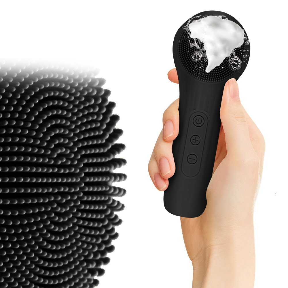 Electric Face Cleanser Brush - เครื่องทำความสะอาดผิวหน้าโซนิคกันน้ำสำหรับผู้ชายและผู้หญิง แบบชาร์จไฟได้ ขัดผิวหน้าด้วยระบบไฟฟ้า พร้อมฟังก์ชั่นนวด
