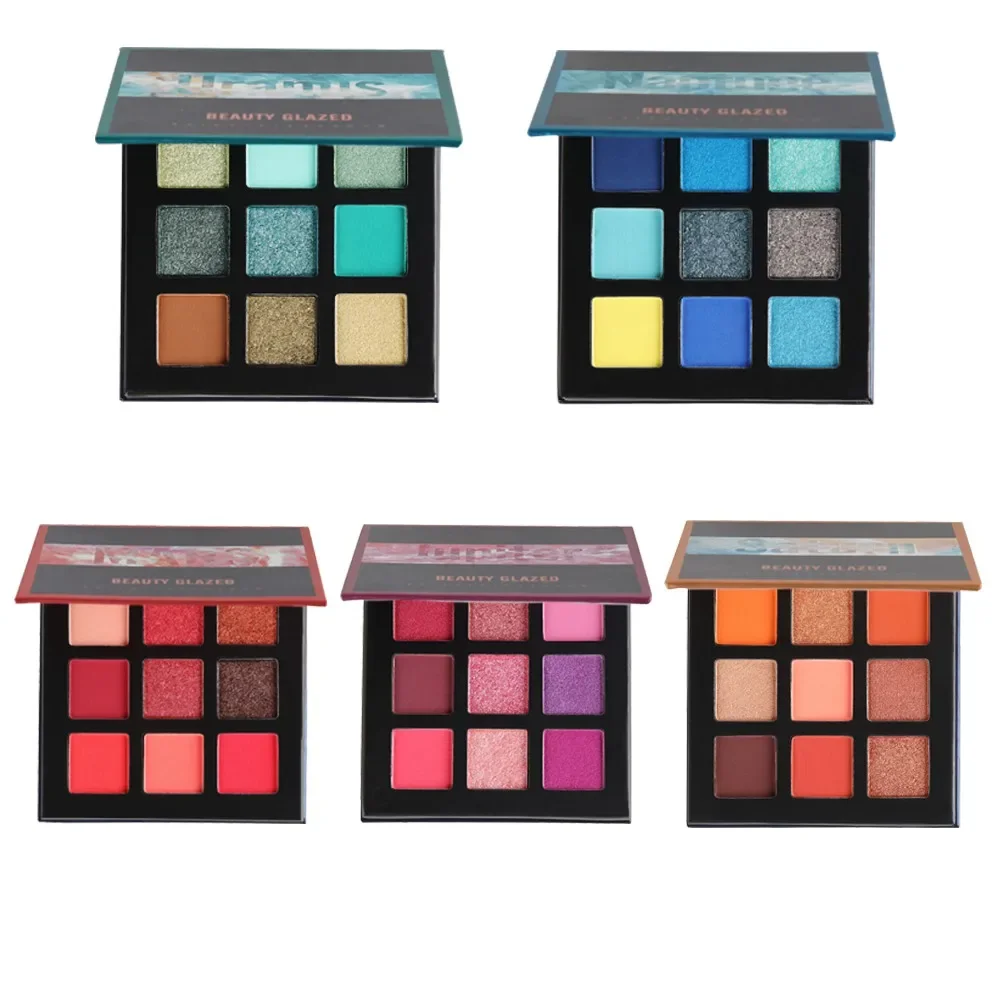 Beauty Makeup Eyeshadow Palette - Beauty GLAZED Eyeshadow Palette 9 สี