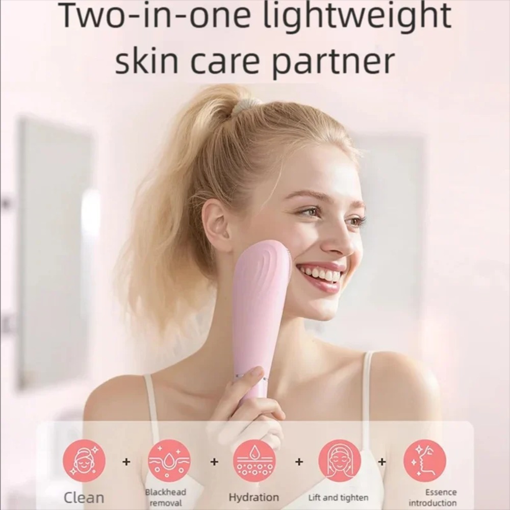 Electric Face Cleanser Brush - แปรงทำความสะอาดผิวหน้า 7 in 1 ซิลิโคน ขจัดสิวเสี้ยน