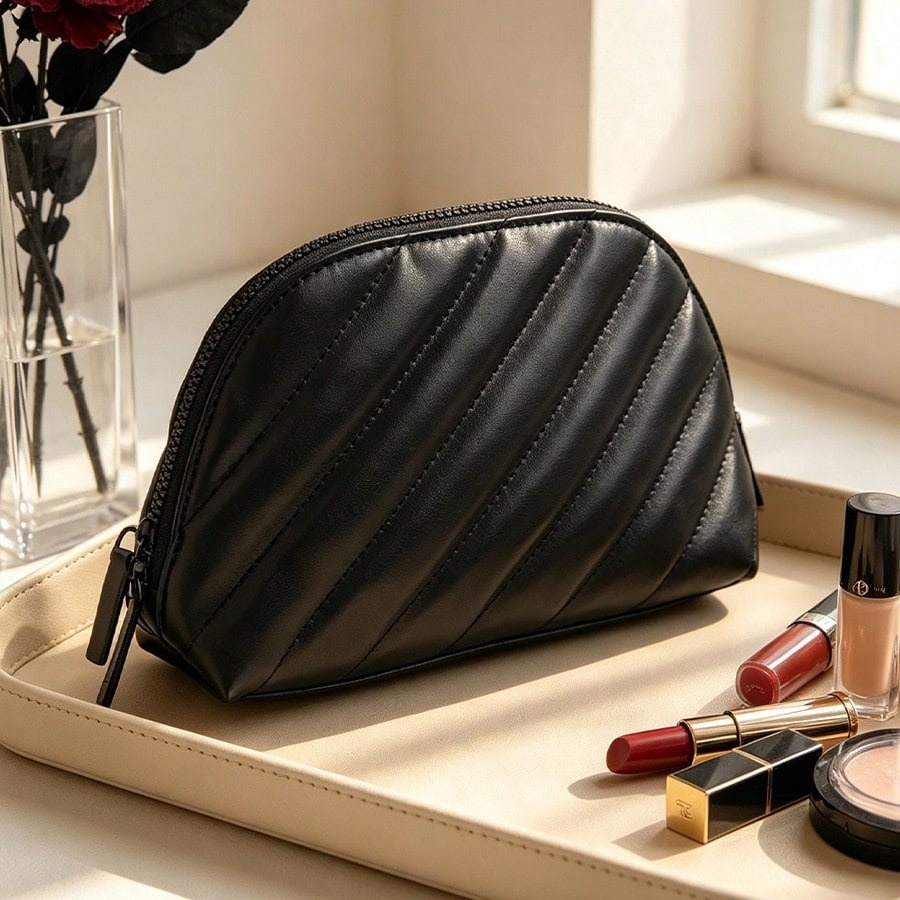 Ysl Beauty Makeup - กระเป๋า YSL's Bag Black Quilted Leather