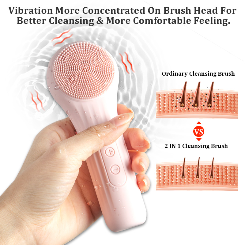 Electric Face Cleanser Brush - แปรงทำความสะอาดผิวหน้ากันน้ำโซนิคสำหรับผู้ชายและผู้หญิงแปรงทำความสะอาดเครื่องขัดผิวหน้าไฟฟ้าแบบชาร์จได้