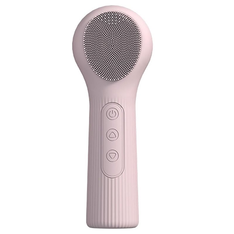 Electric Face Cleanser Brush - B15C แปรงทำความสะอาดผิวหน้าไฟฟ้ากันน้ำ, เครื่องขัดผิวหน้าซิลิโคน 2-อิน-1 พร้อมฟังก์ชั่นนวดด้วยความร้อนสำหรับผู้หญิง