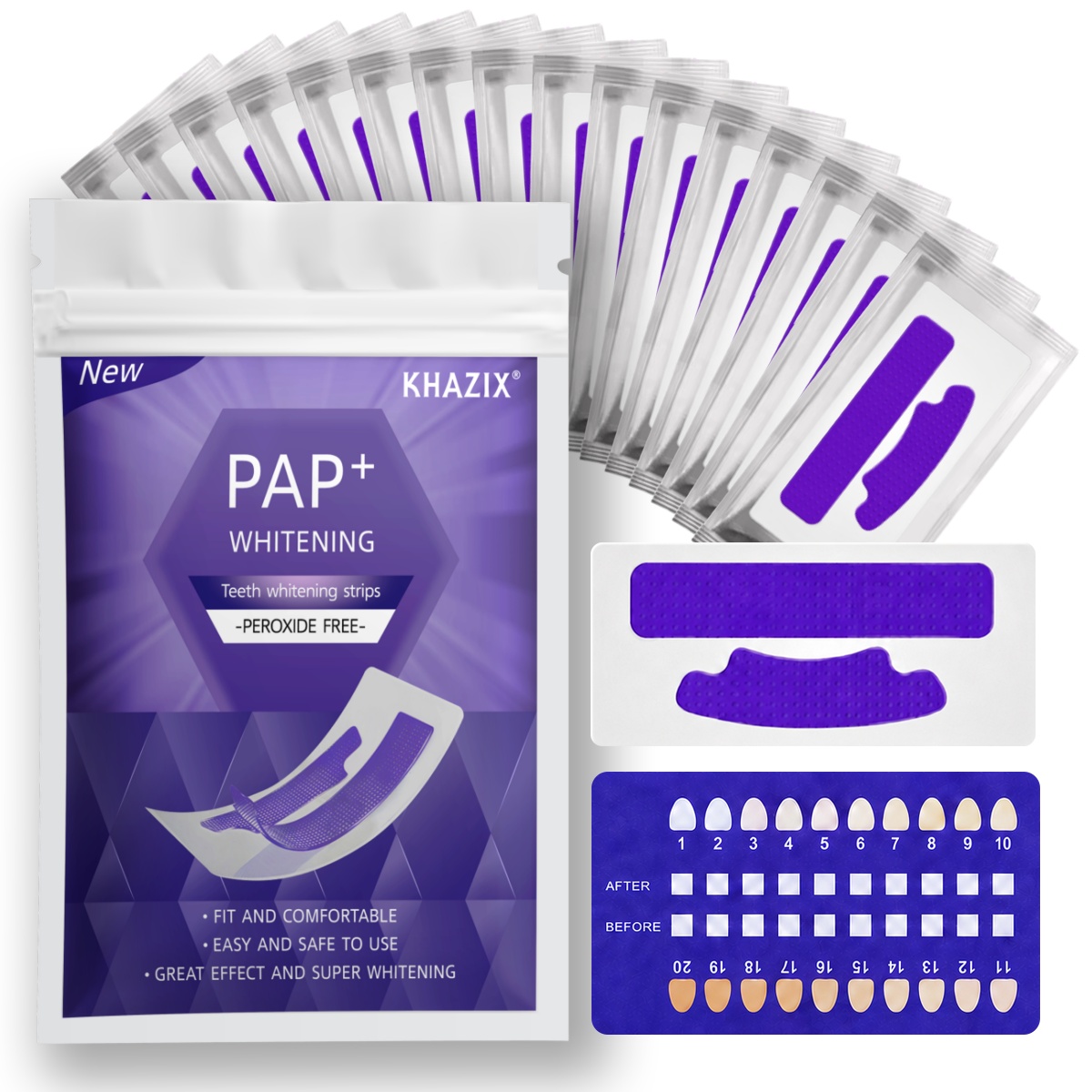 แผ่นฟอกฟันขาว 1/7 คู่ เพื่อรอย - Teeth Whitening Strips บทวิจารณ์และราคา