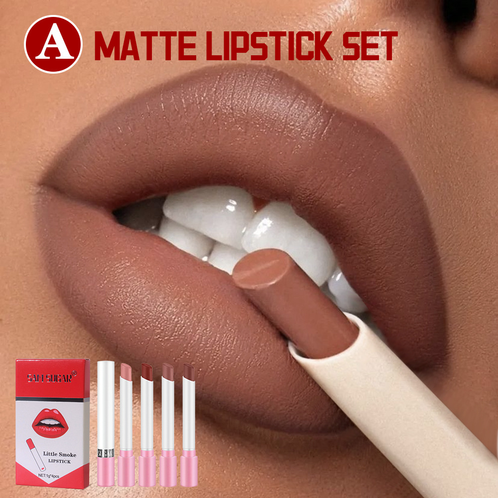 ชุดลิปสติกบุหรี่ 4 ชิ้น ลิปสติ - Beauty Makeup Store บทวิจารณ์และราคา