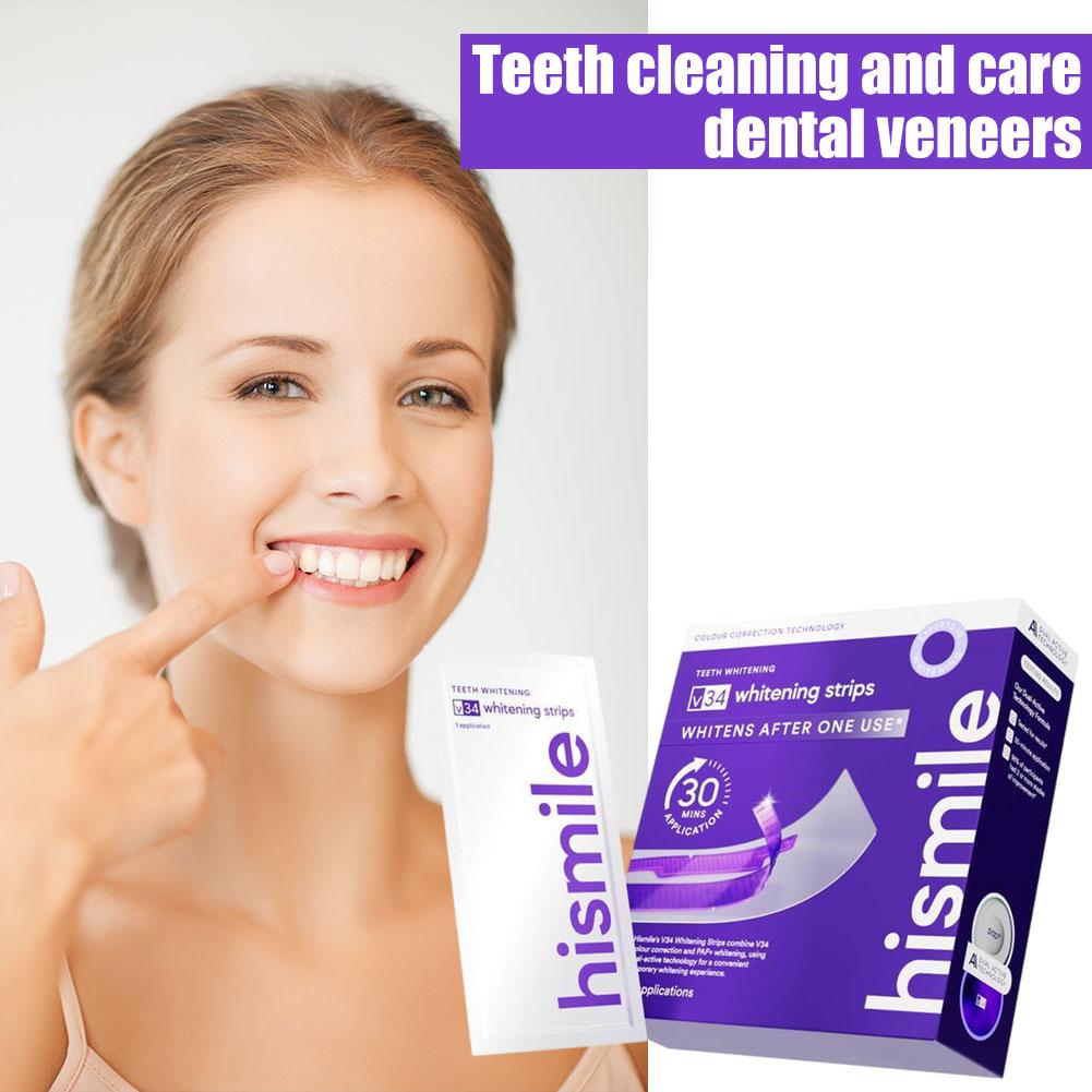 แถบฟอกสีฟันสีม่วง ขจัดคราบจุลิ - Teeth Whitening Strips บทวิจารณ์และราคา