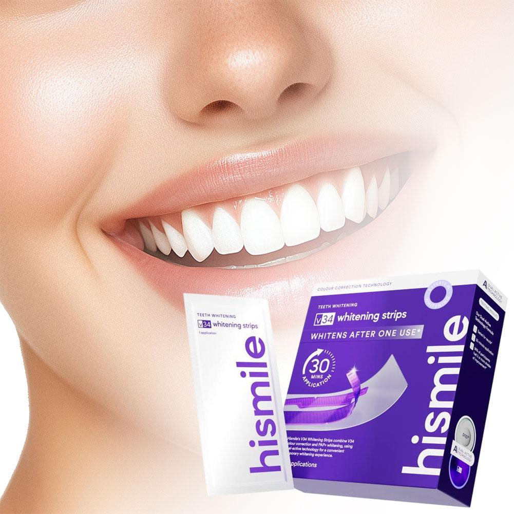 แถบฟอกสีฟันสีม่วง ขจัดคราบจุลิ - Teeth Whitening Strips บทวิจารณ์และราคา