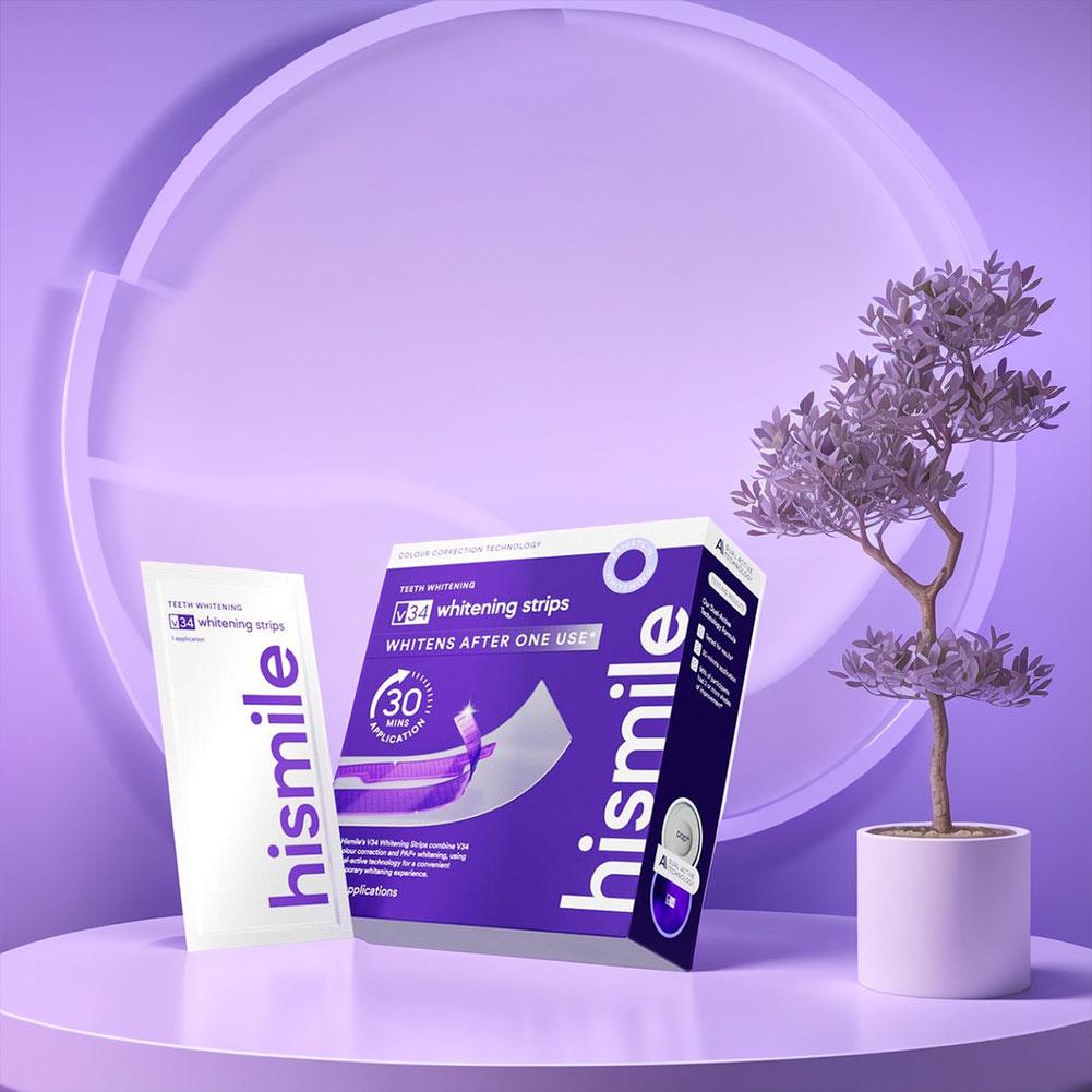 แถบฟอกสีฟันสีม่วง ขจัดคราบจุลิ - Teeth Whitening Strips บทวิจารณ์และราคา