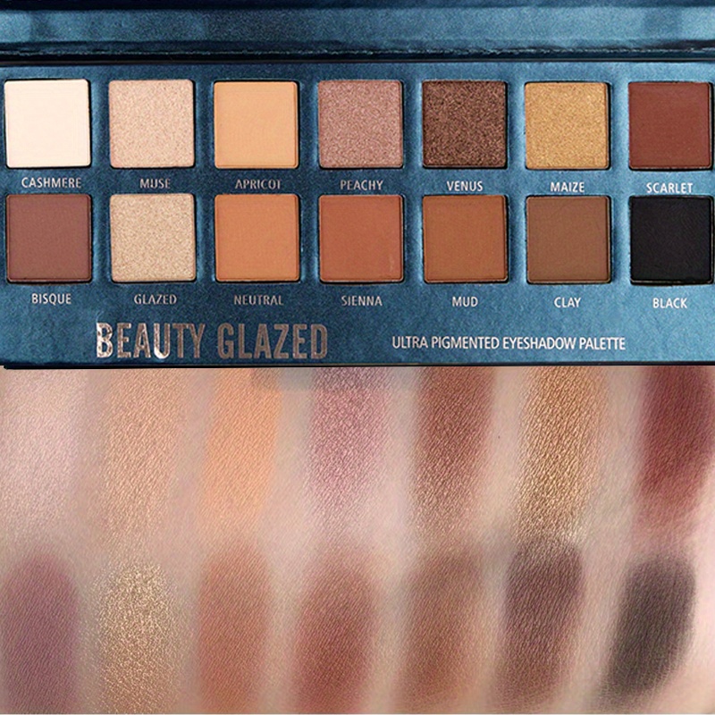 พาเลทอายแชโดว์เคลือบ14สีทาอายแ - Beauty Makeup Eyeshadow Palette บทวิจารณ์และราคา