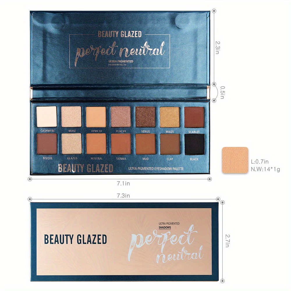 พาเลทอายแชโดว์เคลือบ14สีทาอายแ - Beauty Makeup Eyeshadow Palette บทวิจารณ์และราคา