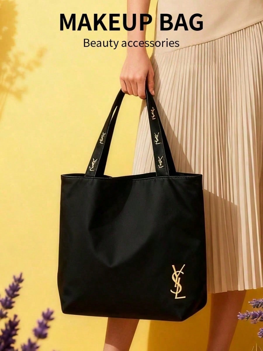 กระเป๋าสะพายไหล่ผ้าแคนวาสสีดำส - Ysl Beauty Makeup บทวิจารณ์และราคา