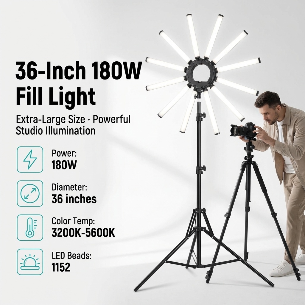ชุดไฟถ่ายภาพแบบหลายหลอด 12 แขน - Led Ring Light บทวิจารณ์และราคา