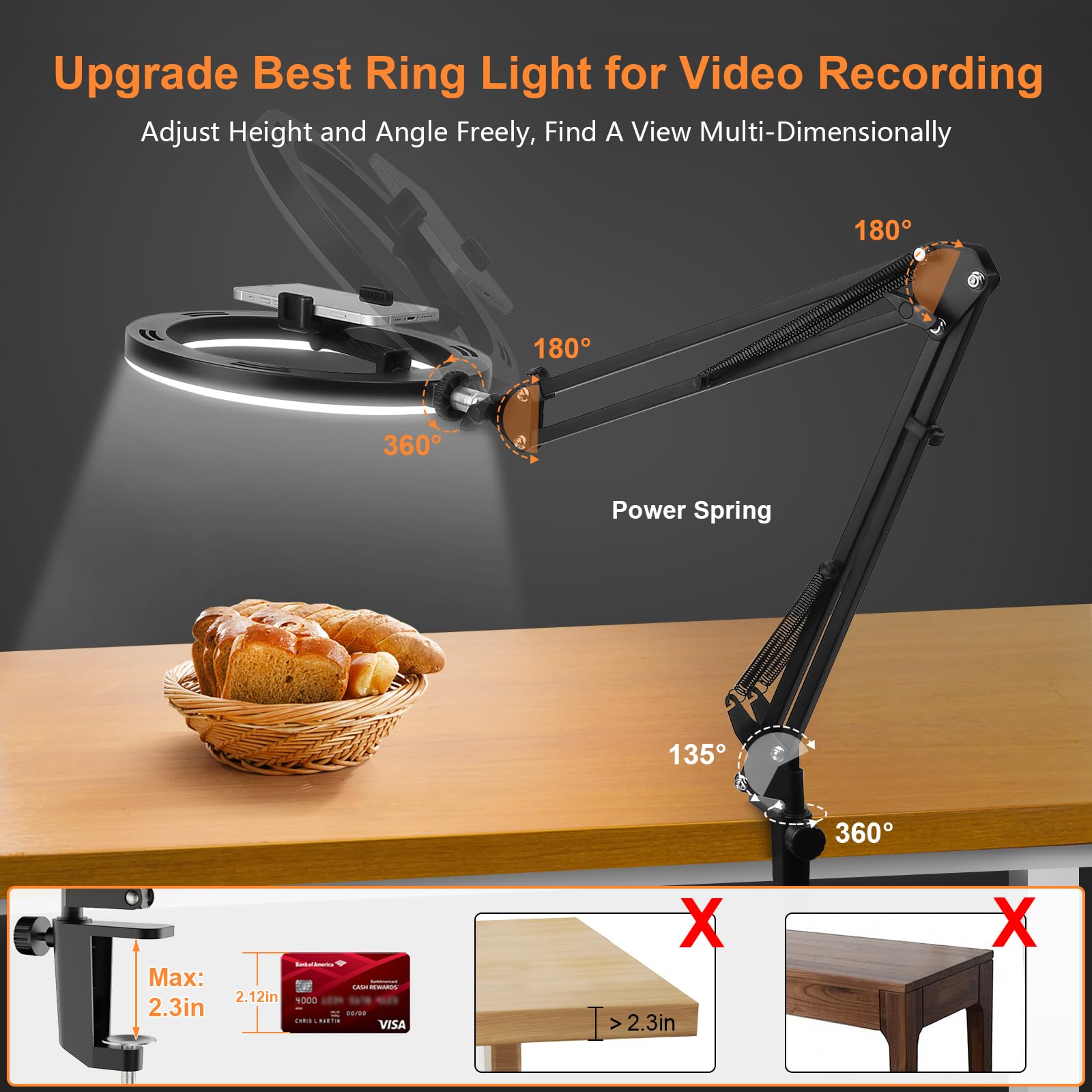 Nice Overhead ขาตั้งกล้องแหวนส - Led Ring Light บทวิจารณ์และราคา