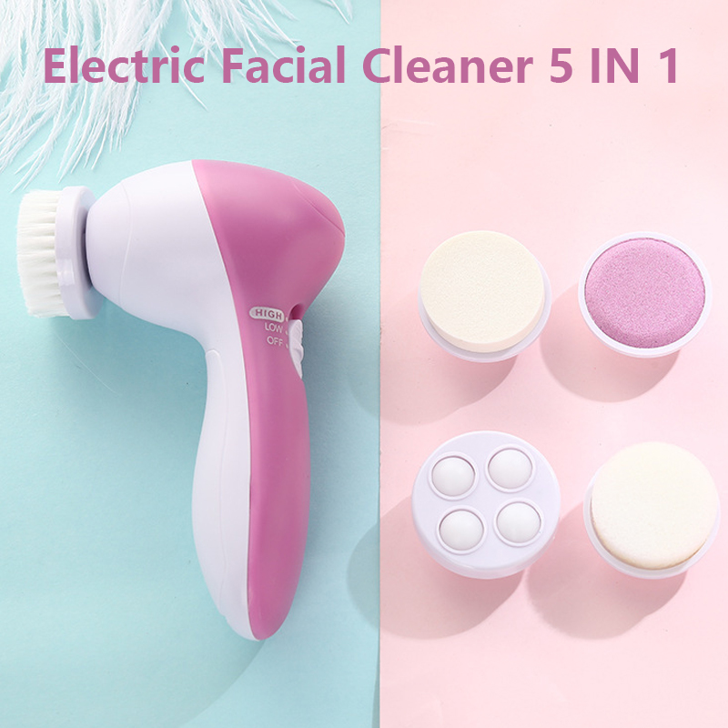 เครื่องทำความสะอาดผิวหน้า 5 in - Electric Face Cleanser Brush บทวิจารณ์และราคา