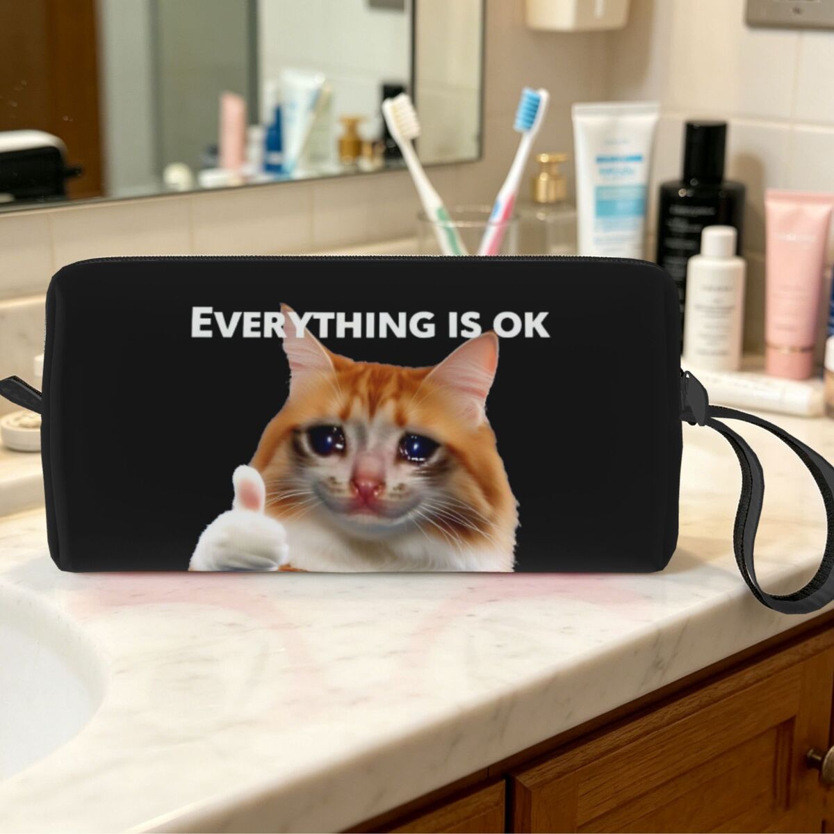 Everything's Ok Crying Cat Mem - Beauty Makeup Ok บทวิจารณ์และราคา