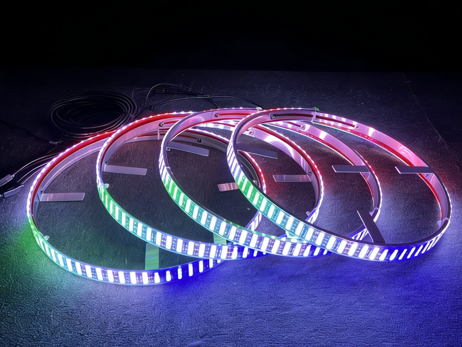 ไฟวงแหวน LED RGB แบบไล่สี 4 ชิ - Led Ring Light บทวิจารณ์และราคา