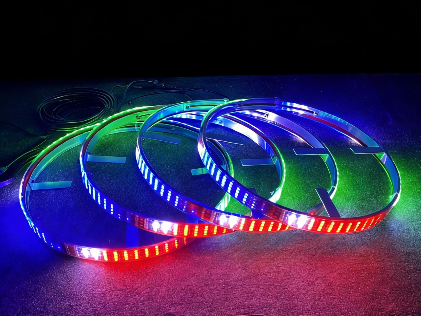 ไฟวงแหวน LED RGB แบบไล่สี 4 ชิ - Led Ring Light บทวิจารณ์และราคา